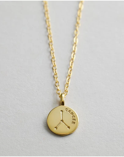 Native Sol - Cancer Star Sign Pendant Necklace