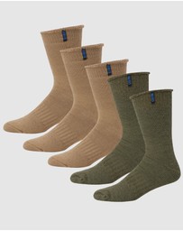 Pussyfoot - 5 Pack Bamboo Merino Boot Crew Socks Pack
