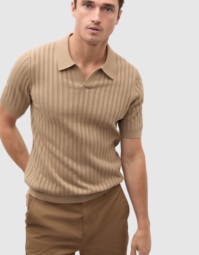 Seed Heritage - Stripe Cotton Knit Polo