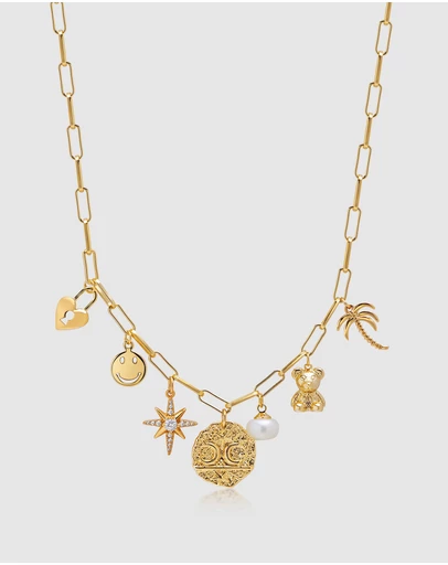 Nialaya Jewellery - Women's Charm Necklace