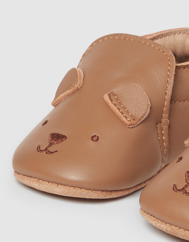 Purebaby - Leather Pull On Slipper-Babies