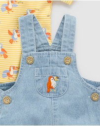 Purebaby - Denim Overall Set -Kids-Babies