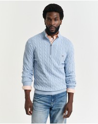 Gant - Cotton Cable Half-Zip Knit