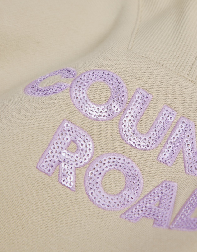 Country Road - Australian Cotton Blend Sequin Half Zip Sweat