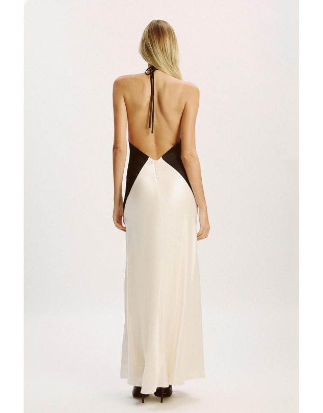 Bardot - Yve Contrast Halter Dress