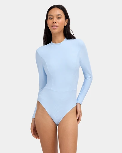 Billabong - Womens Tanlines Long Sleeve Back Zip Bodysuit