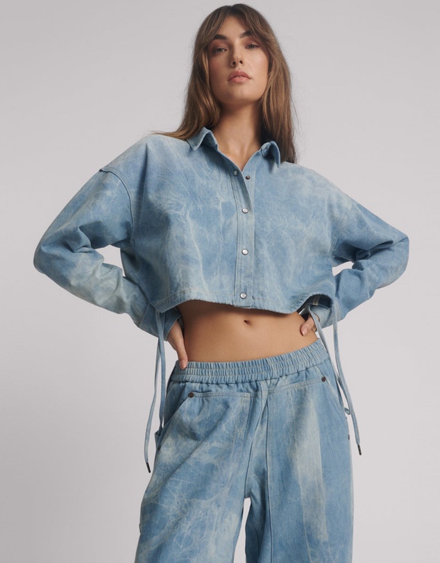 ONE TEASPOON - Denim Bubble Shirt - Cloudy Blue