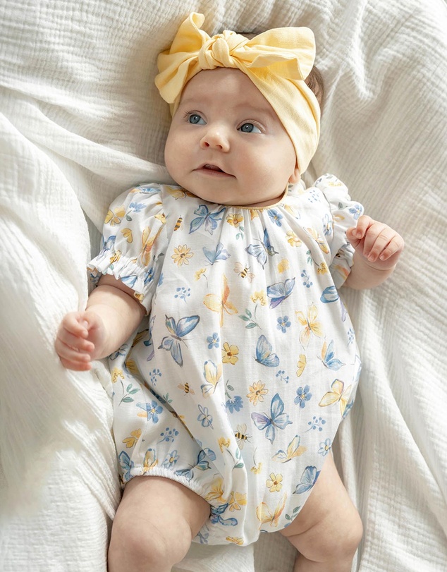 Bebe by Minihaha - Libby SS Butterfly Romper - Babies