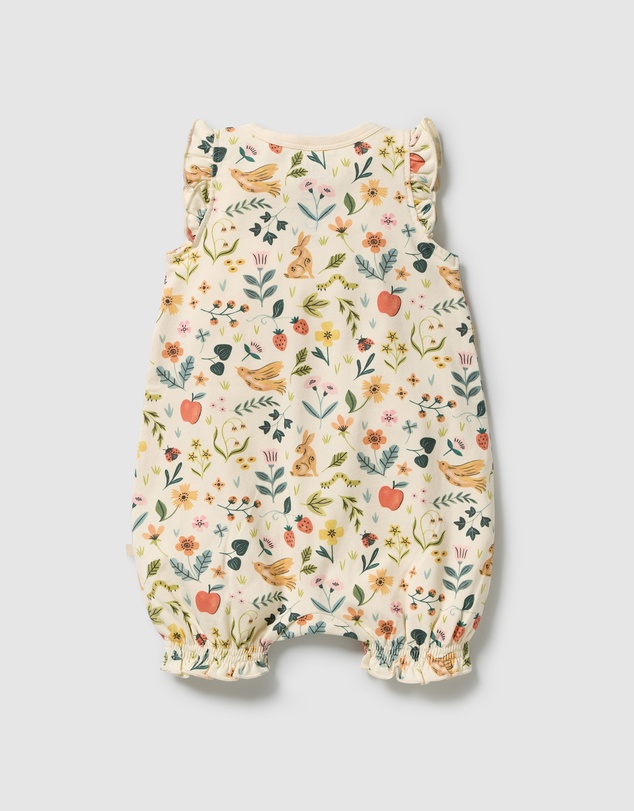 Wilson & Frenchy - Summer Garden Organic Ruffle Zipsuit - Babies