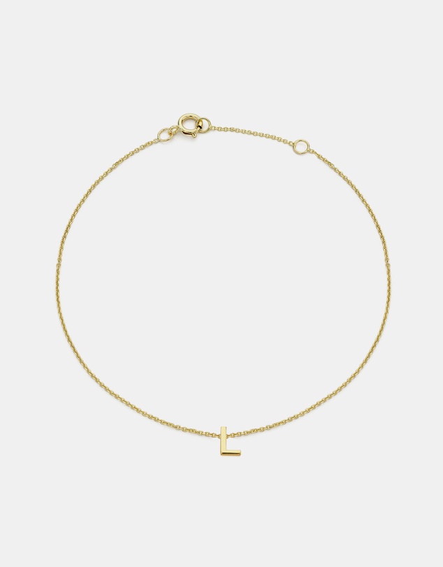 Zoe Olivia - 9K Gold Initial L Bracelet