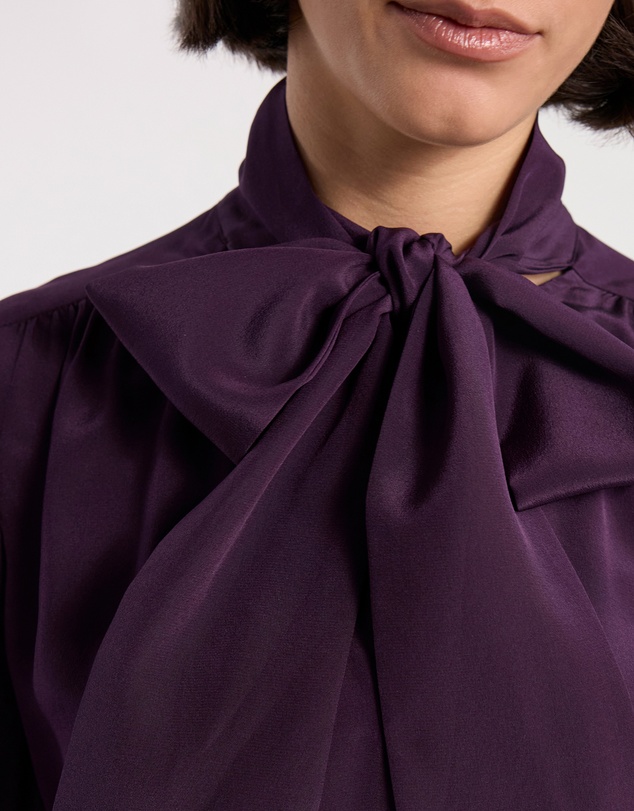 David Lawrence - Marlow Pussy Bow Silk Blouse