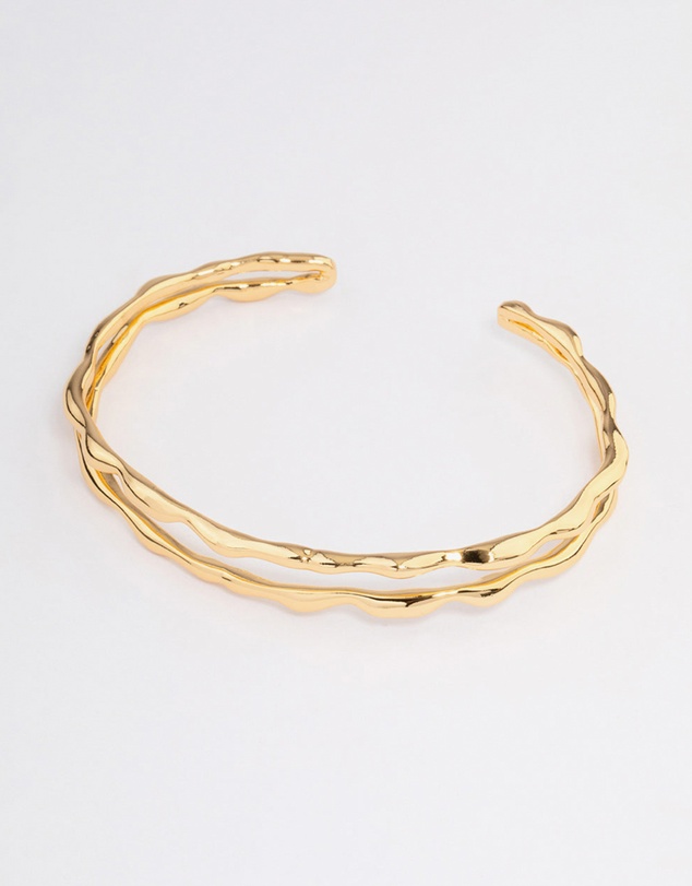 Lovisa - Gold Plated Double Molten Wrist Cuff