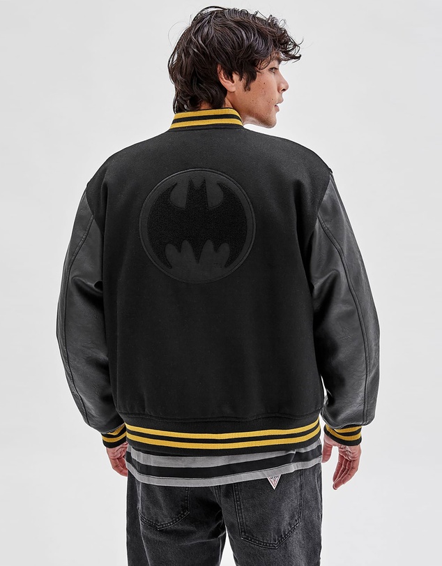 GUESS Originals - GUESS Originals x Batman Black Letterman Jacket