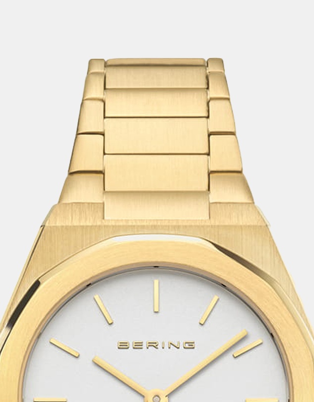 Bering - Ladies Classic Polished 32mm Gold Strap Watch