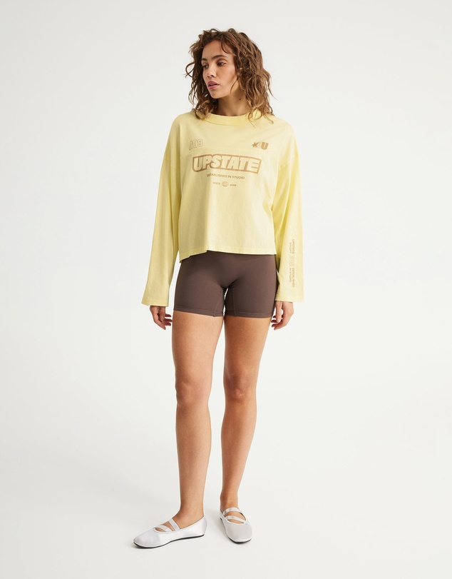 Upstate - Retro Sport Long Sleeve Tee - Lemonade