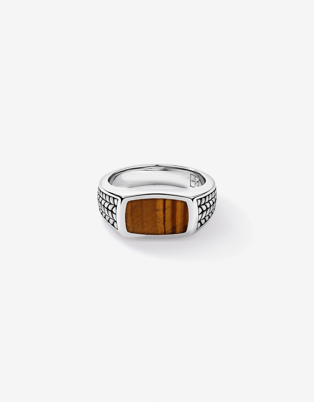Michael Hill - Tiger Eye Signet Ring in Sterling Silver