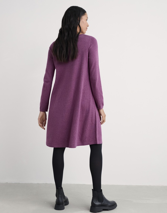 Seasalt - Seasalt Cornwall Purple Poltreen Knee Length Dress