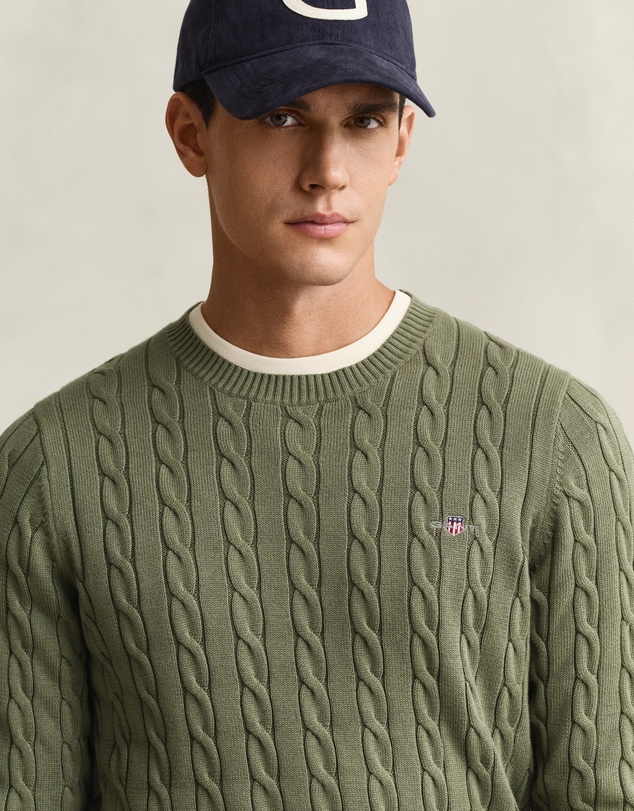 Gant - Cotton Cable Crew Neck