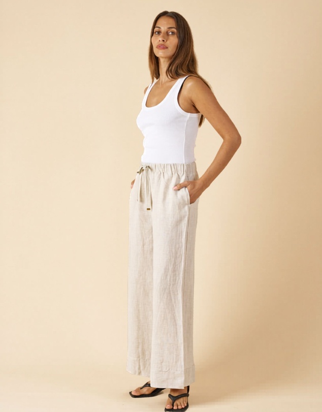 CAMIXA - Palazzo Linen Pants