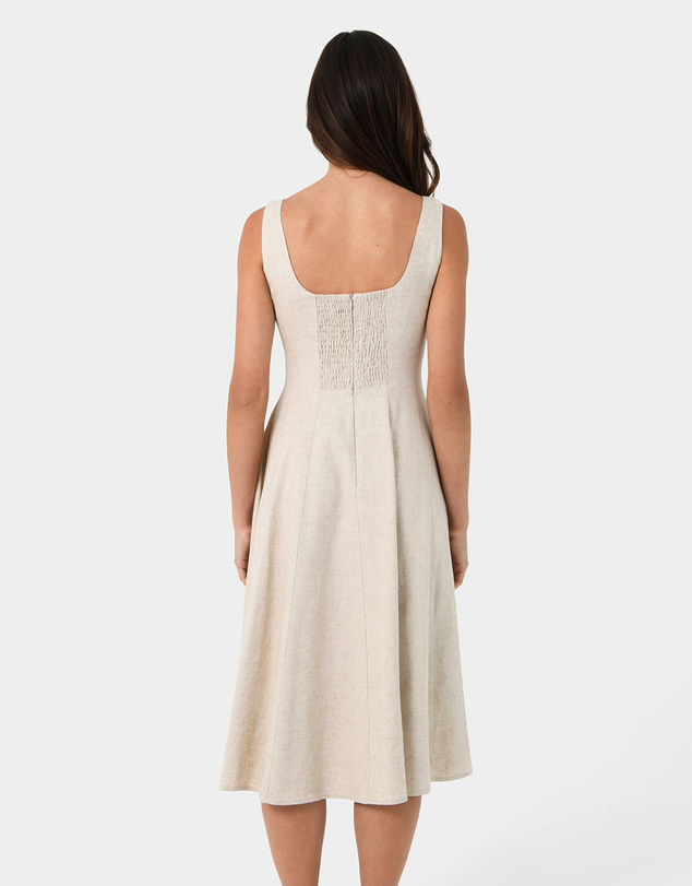 Forcast - Saira Linen Blended A-line Dress