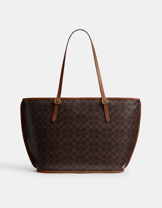 Coach - Signature Coated Canvas Taxi Tote Bag