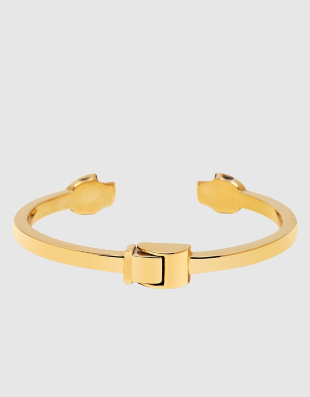 Nialaya Jewellery - Men's Golden Skull Bangle