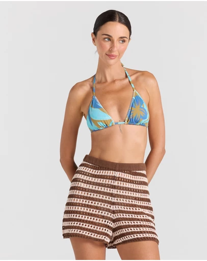 Poolside Paradiso - Sorrento Knit Crochet Short - Coco