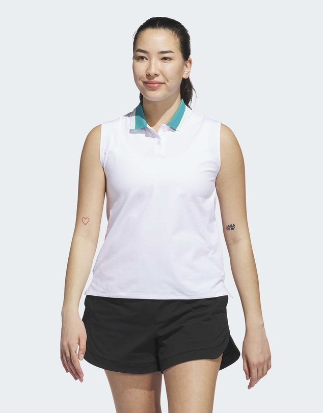 adidas Performance - Beyond The Course Twistknit Sleeveless Polo Shirt Womens