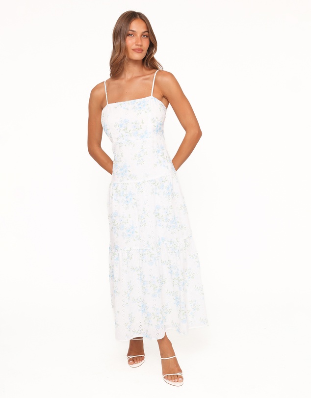 Petal & Pup - Botanique Midi Dress - Blue Floral