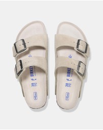 Birkenstock - Arizona SFB Tonal Footbed Suede Leather Regular - Men's