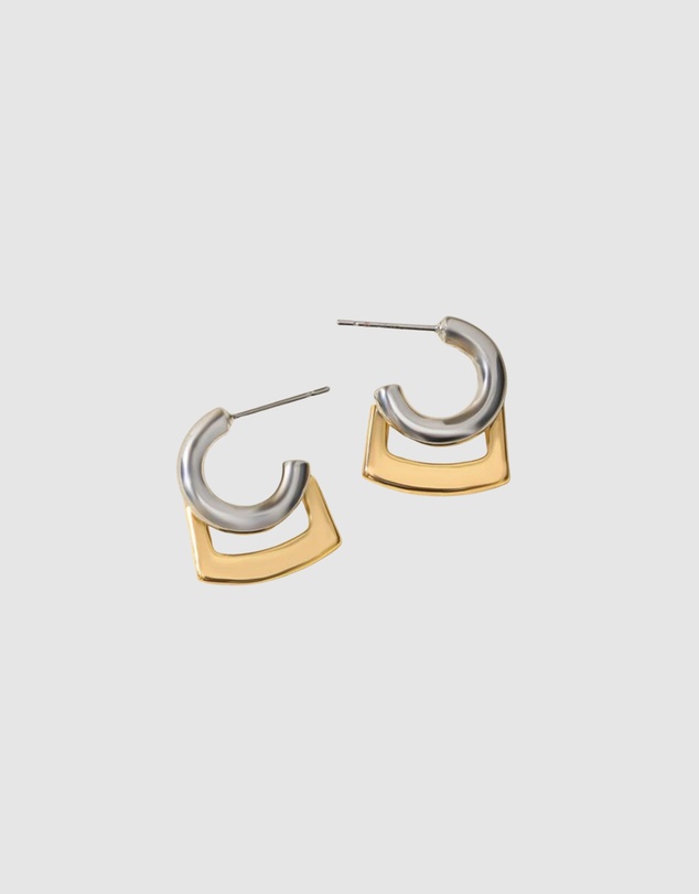 Chuchka - Elodie Mixed Metal Hoops