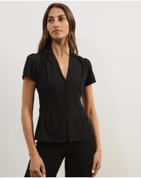 Atmos&Here - Emma Cap Sleeve Blouse