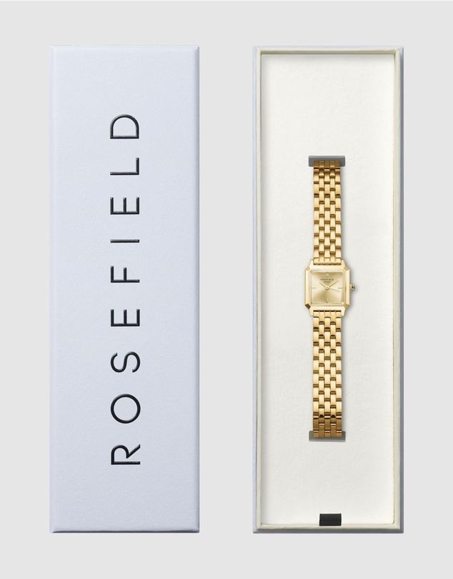 Rosefield - The Boxelle Champagne Gold-Tone Bracelet Watch
