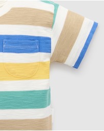 Purebaby - Striped Relaxed Tee -Kids-Babies