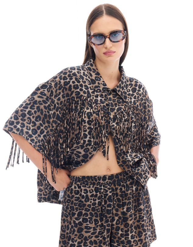 THE TALES - Ibiza Animal Fringed Shirt