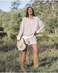 Petal & Pup - Dealia Knit Short Set - Pink Stripe