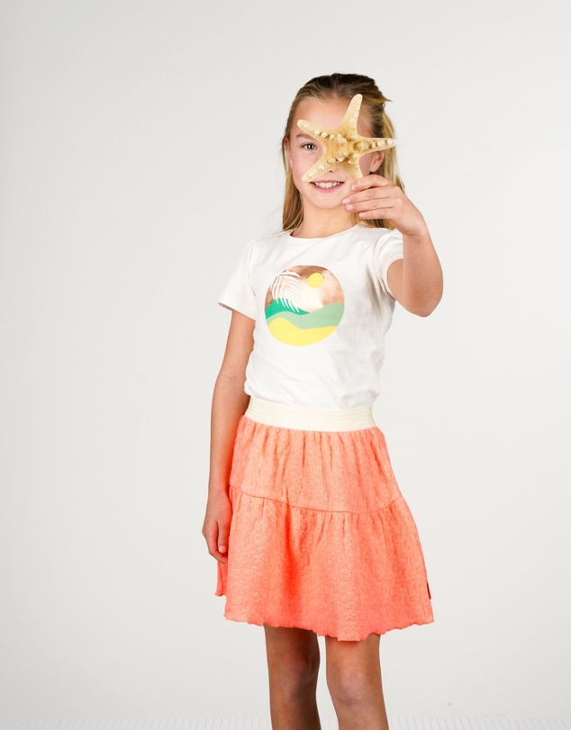 B.Nosy - Romy Floral Neon Skirt - Kids-Teens