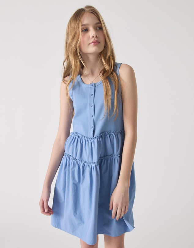 Decjuba Kids - Piper Tiered Mini Dress - Teens