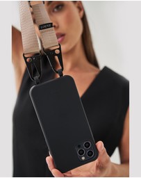 LOUVE COLLECTION - Le Café Noir Phone Case + Latte Love Lanyard