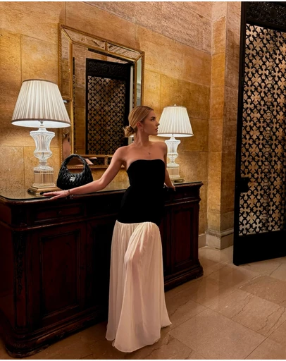 Heiress Beverly Hills - Strapless Chiffon Maxi Dress