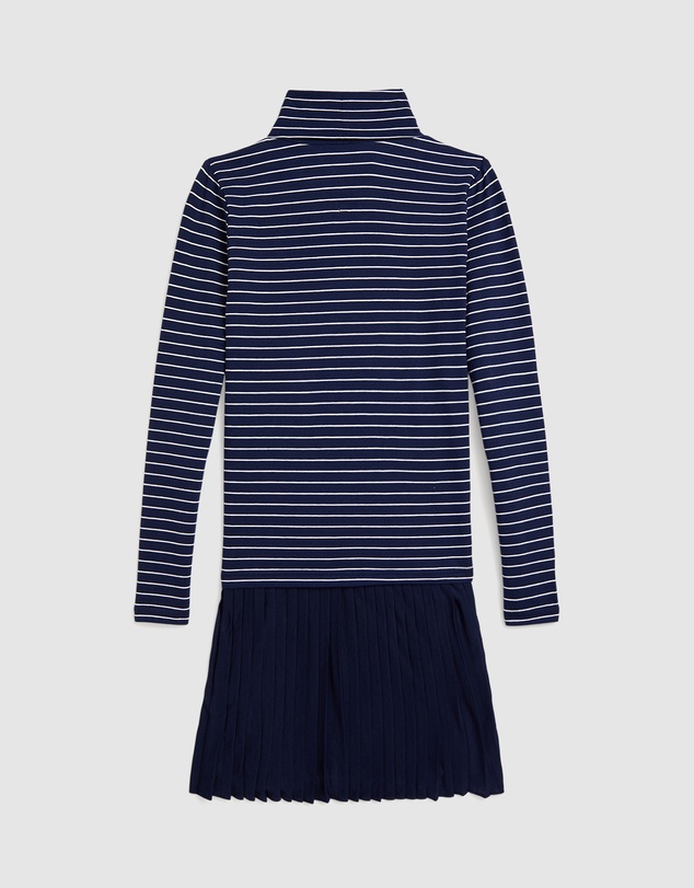 Polo Ralph Lauren - Striped Stretch Jersey Turtleneck Dress - ICONIC EXCLUSIVE - Teens