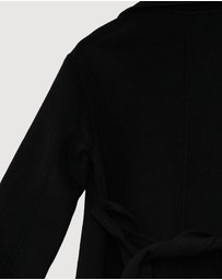 Revibe - Repaired AERE Chloe Double Faced Wool Blend Coat - AU 10