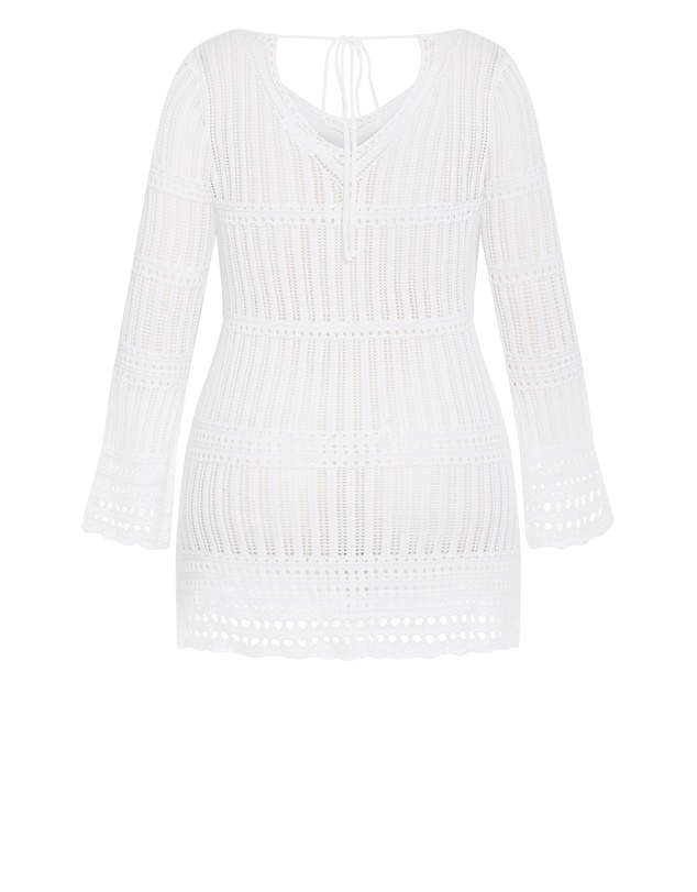 City Chic - Andros Crochet Knit Kaftan