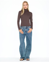 Dazie - Lila Turtleneck Jersey Top