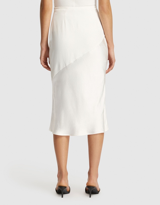 FRIEND of AUDREY - Fayette Contrast Satin Skirt