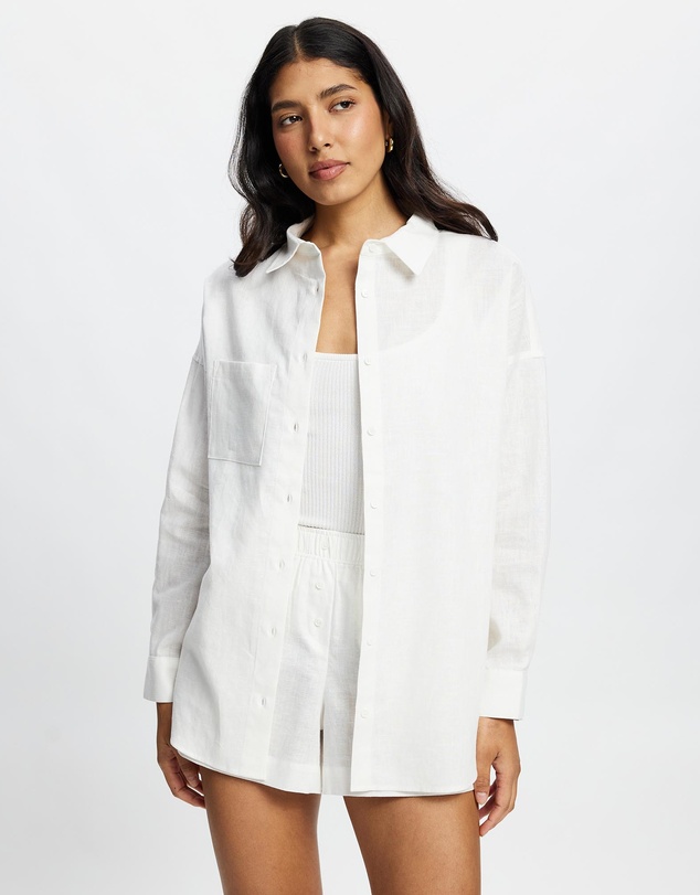 White By FTL - Nami Linen Shirt