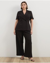Atmos&Here Curvy - Marlow Tie Waist Tailored Pants