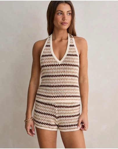 Rhythm - Tami Stripe Halter Top - ICONIC EXCLUSIVE