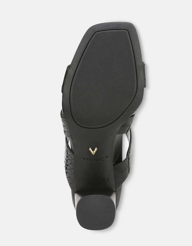 Vionic - Merlot Heeled Sandal - Black Croc