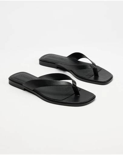 Atmos&Here - Dasha Leather Thong Sandals